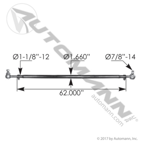 463.DS9877 EATON CROSS TUBE ASSEMBLY62"