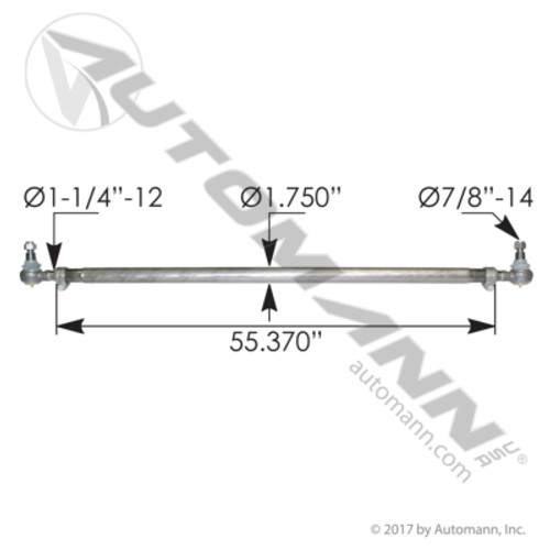 463.DS9891 VOLVO MERITOR DRAG LINK CROSS TUBE 55.37"