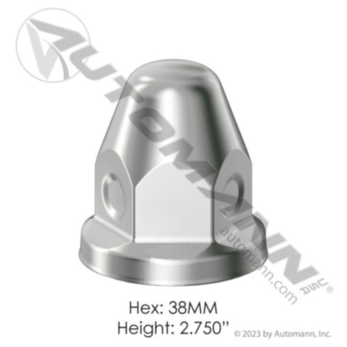 562.A4036C CHROME PUSH ON ACRON NUT COVER 38MM