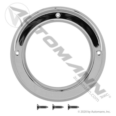 562.BZ40VC CHROME 4" ROUND LAMP VISOR