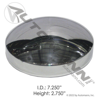 562.C1001C CHROME REARHUBCAP 7.25" AXLE