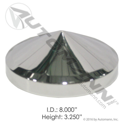 562.C2001C CHROME R HUBCAP8.5"AXL5/8STU