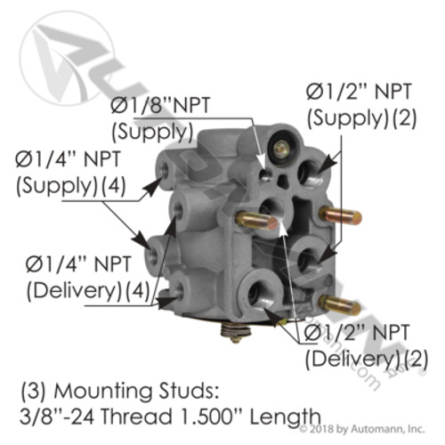 170.286773 BENDIX STYLE E7 BRAKE FOOT VALVE NEW