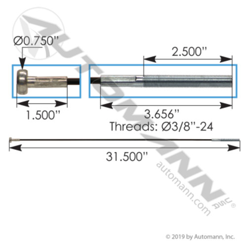 172.55313MC IH NAVISTAR AIR TANK MOUNTING CABLE