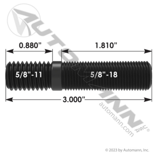 201.7540 5/8"X3" FLANGE WHEEL STUD