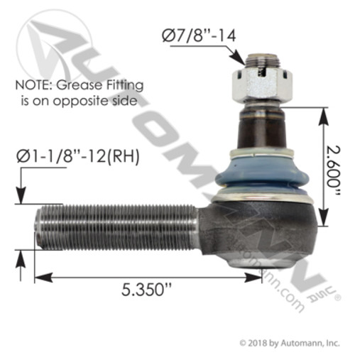 462.ES5945R KENWORTH T300 TIE ROD END RH