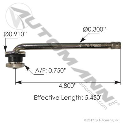 170.TR509 VALVE STEM 5.45" 90 DEGREE ANGLE