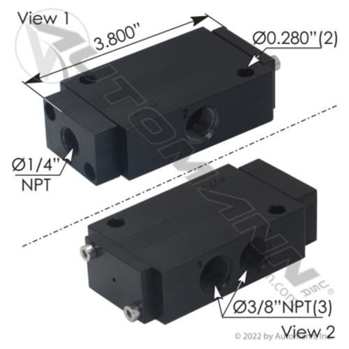 170.V13201 3 WAY AIR PILOT VALVE 2 POSITION