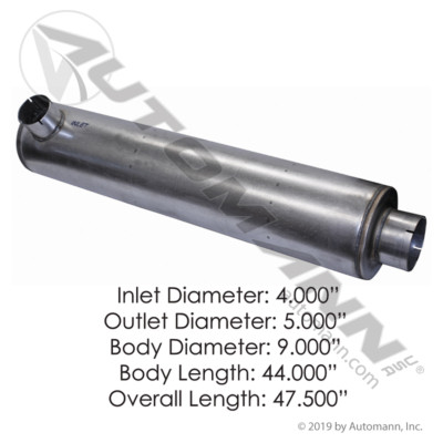 562.U645091 MUFFLER 4IN INLET 5IN OUTLET 9IN BODY