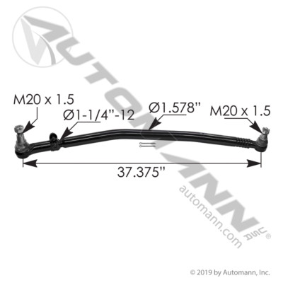463.DS9041 EL DORADO BUS DRAG LINK 37.375"