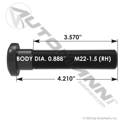 201.6302WE WHEEL STUD DURA-LIGHT HUB WEMC