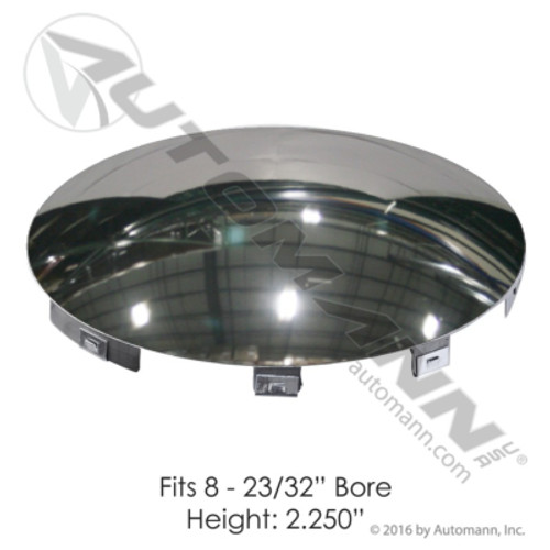 562.B1601SS FRONT HUB CAP 6 NOTCH 7/16IN LIP S.STEEL