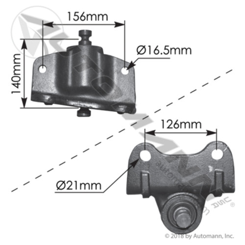 M62137 MACK VOLVO SHACKLE HANGER RH