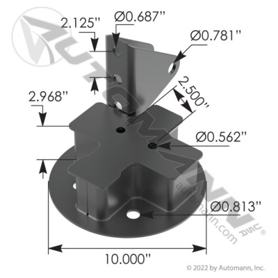 MHT791 HENDRICKSON MOUNTING PLATE RH