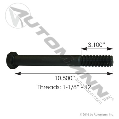 F1181012GR8 WATSON AND CHALIN BOLT 1-1/8" X 10.5"