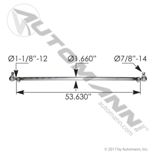 463.DS9845 EATON CROSS TUBE 53.63"