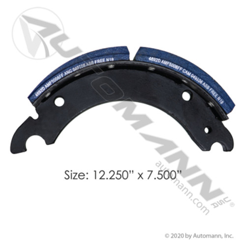 143.453680.50 12.25" X 5.5" NEW LINED BRAKE SHOE