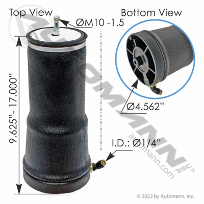アズーゼン ABSZ70-2622 VOLVO VNL CAB AIR SPRING - Sadler Power Train Inc