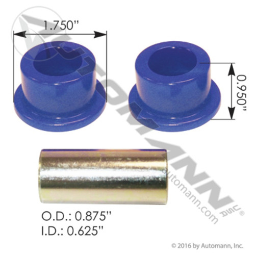 TRB7529UB PETERBILT POLY CABIN TORQUE ROD BUSHING KIT