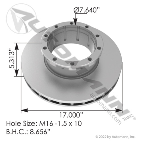 153.110012 MERITOR D ELSA SETRA MERCEDES AIR DISC BRAKE ROTOR