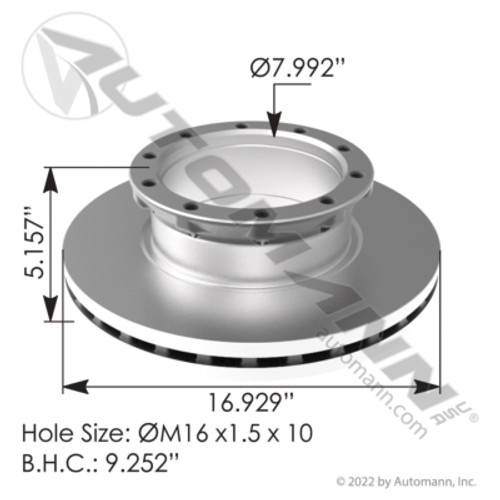 153.137191 AIR DISC BRAKE ROTOR SB7 SN7