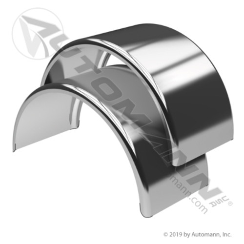 562.9301-16 FENDER FULL ROUND SMOOTH STAINLESS STEEL PAIR 16G