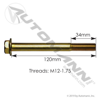 M5409 FLANGE BOLT METRIC 12MM -1.75 X 120MM