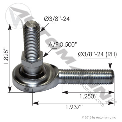 462.ESCM6S BALL JOINT ROD END MALE ROD END MALE W-STUD 3/8-24