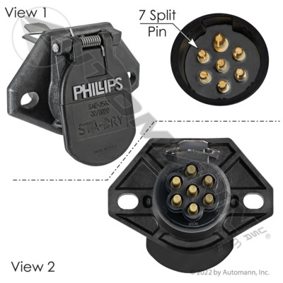 D　704540 AUTOMANN PHI16-720: 7-Pin Waterproof Socket