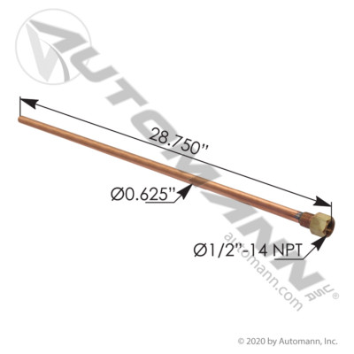 576.PU1212 PICK-UP TUBE BRASS-COPPER UNIVERSAL 1/2