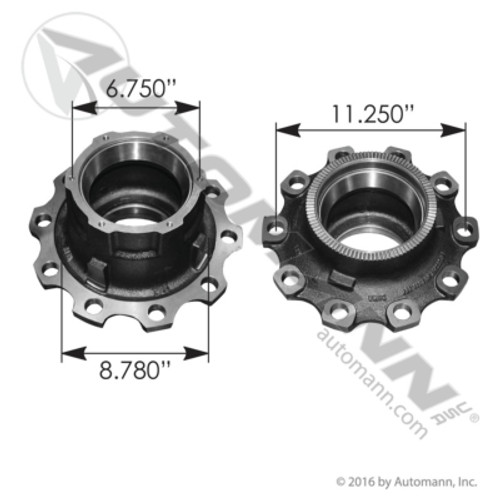 150.T1202 OUTBOARD MOUNT WHEEL DISC HUB