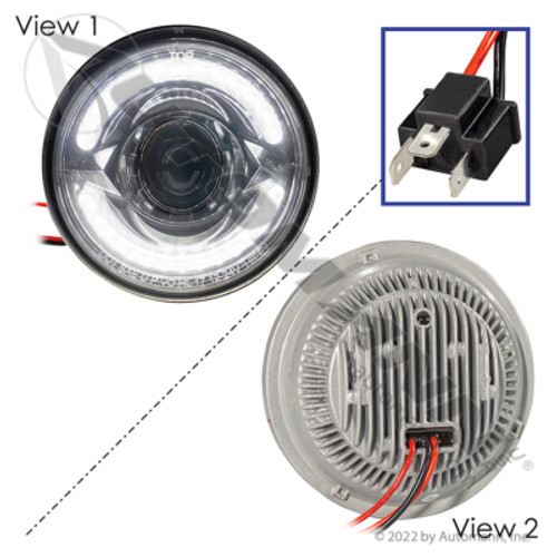 571.LD575W1H CLEAR LED 5.75" HEADLAMP HIGH BEAM