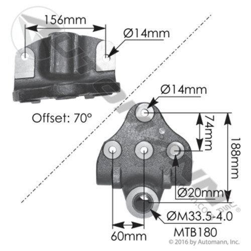 MV96255 SHACKLE HANGER LH VOLVO