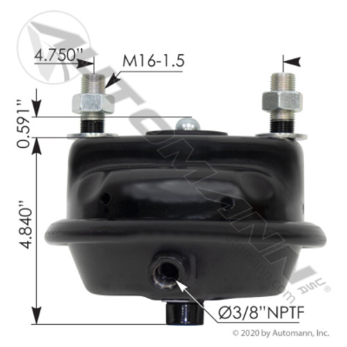 179.MCSB18D051 MGM AIR DISC BRAKE CHAMBER TYPE 18 SERVICE