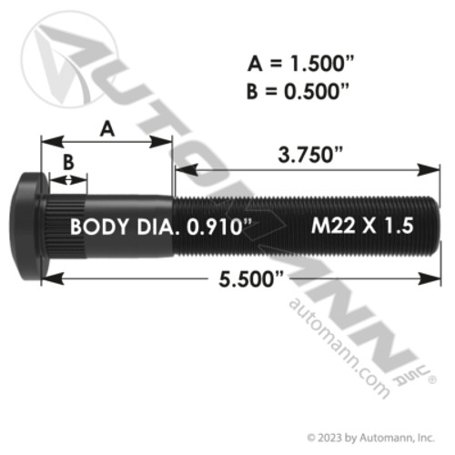 201.6146 WHEEL STUD