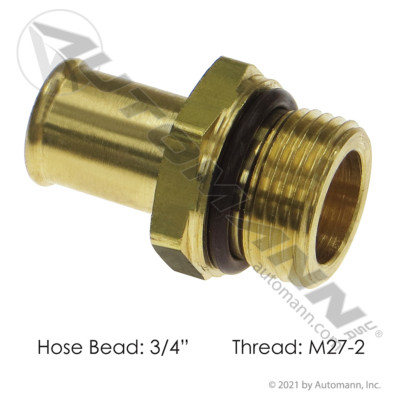 177.88112M27 BEAD FITTING 3/4IN HOSE X M27X2