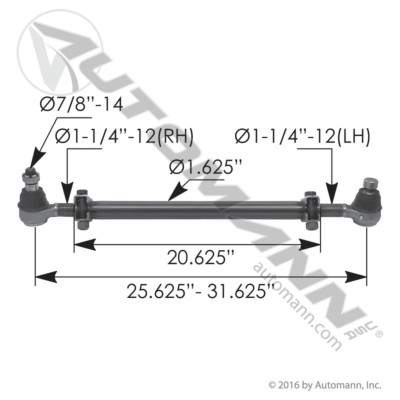 463.DS9977 OSHKOSH TEREX DRAG LINK 20.625"