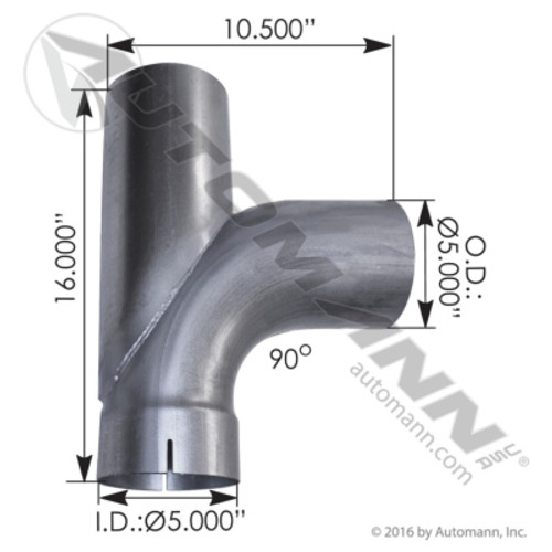 562.U45YA EXHAUST PIPE Y TEE CONNECTOR 5"