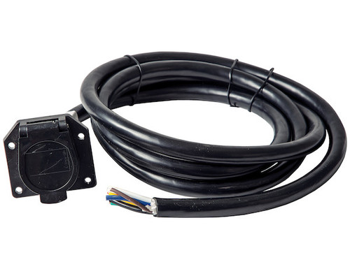 Buyers TC1967P - 7-Way Flat Pin Trailer Connector with 96" Cable for Easy Wiring