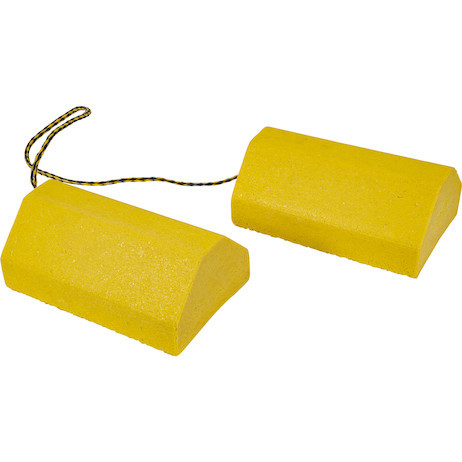 Buyers WC9642Y - Composite Wheel Chock Set, Yellow, Recycled Plastic, Secure Vehicle Parking & Servicing