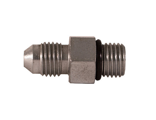 Buyers H5315X6X4 - Straight Thread O-Ring Connector, Male JIC to Male ORB, Carbon Steel, Zinc Plated, 3/8 JIC (-6) to 1/4 SAE ORB (-4)