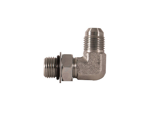 Buyers H5515X8 - 90 Degree Male JIC to SAE ORB Elbow Fitting, Carbon Steel, Zinc Plated, 1/2" -8