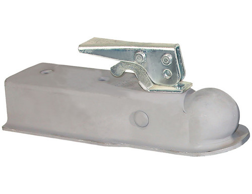 Buyers 0091061 - 2" Ball, 2.5" Channel Straight Tongue Trailer Coupler, 3500 lb GTW, Weld-On, Primed Grey Finish