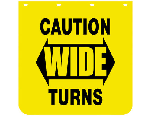 B2424YC MUD FLAP, PLASTIC,CAUTION WI