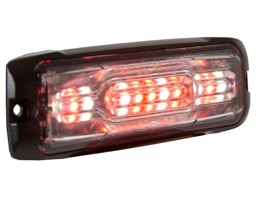 8890307 CLEAR / RED LED 5" ULTRA THIN STROBE LAMP