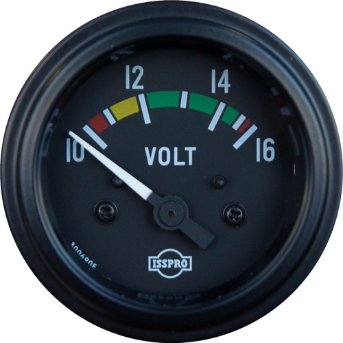 Tectran 95-2695 - 12VDC Voltmeter, Black Bezel, 10-16VDC Scale