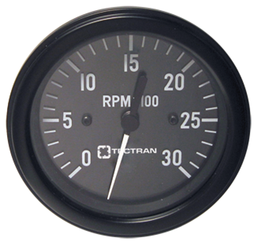 Tectran 95-0912 - 0-3000 RPM 3 3/8" Electrical MPU Tachometer