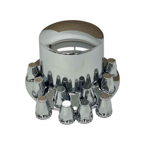 American Radiator 870104 - Chrome Rear Axle Cover / Cone Lug Nut Cover Kit, 33MM (Four Wheels)
