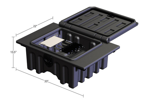 Minimizer 10004615 20x17x10-inch Black In-Frame Poly Tool Box