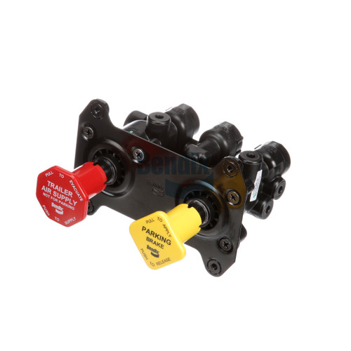 Bendix 800523 - MV3 Manifold Dash Valve with 1/4-18 NPT Ports, Dual Trip Pressure Control, for Tractor & Trailer Air Brakes